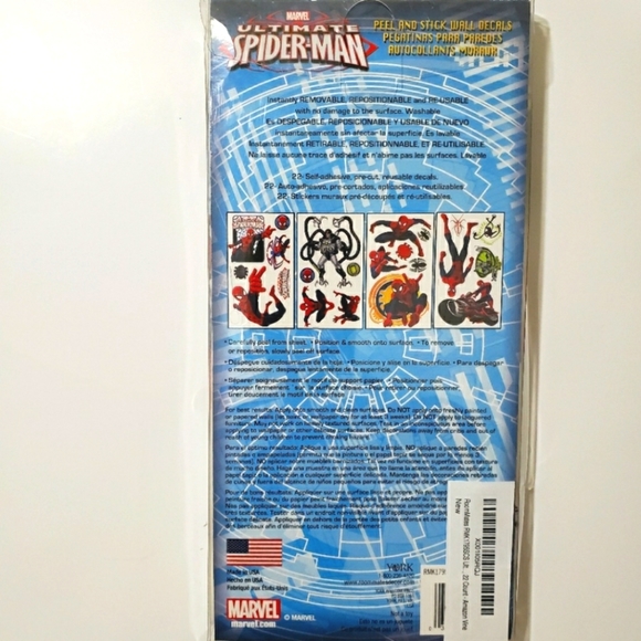 NEW Marvel Spiderman 22-Pc Ultimate Removable Wall Decals - Picture 5 of 6